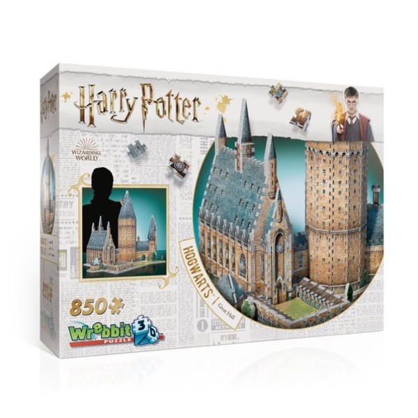Wrebbit Puzzle Harry Potter Hogwarts Great Hall 3D 850 elementów