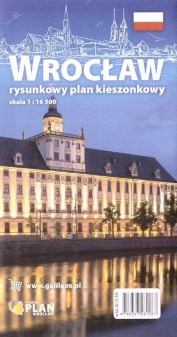 Wrocław rysunkowy plan kieszonkowy