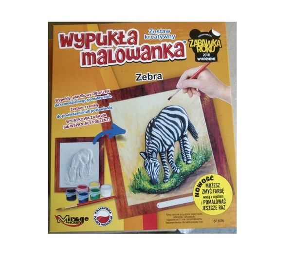 Wypukła Malowanka Zoo - Zebra