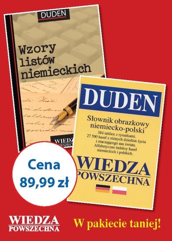 Wzory listów niemieckich / Słownik obrazkowy niemiecko-polski Pakiet językowy