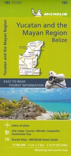 Yucatan & the Mayan Region, Belize road map / Jukatan, Region Maya i Belize mapa samochodowa Skala 1:700 000