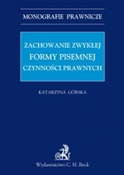 Zachowanie zwykłej formy pisemnej czynności prawnych - pdf