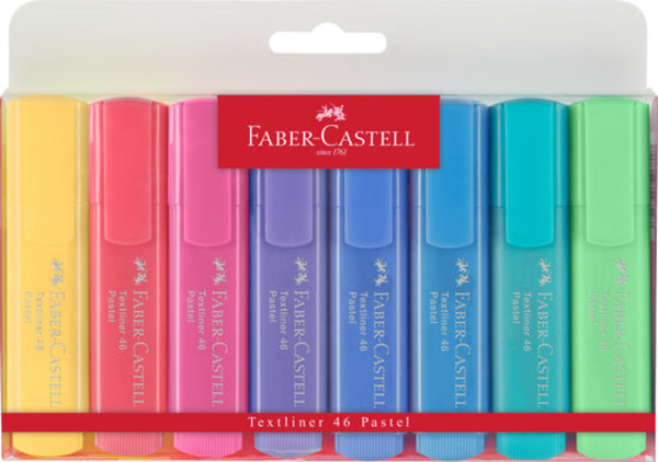 Zakreślacz Faber-Castell kolory pastelowe 8 sztuk