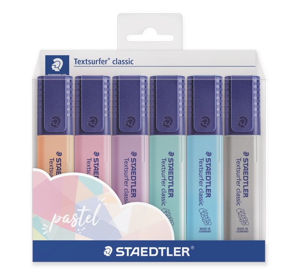 Zakreślacze Staedtler Textsurfer Classic Pastel 6 kolorów