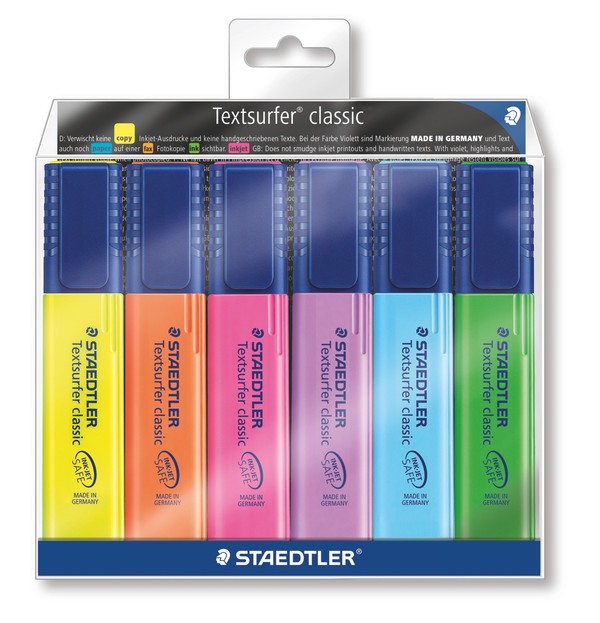 Zakreślacze Staedtler Textsurfer classic 6 kolorów