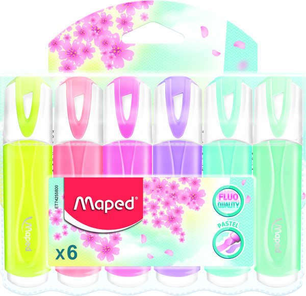 Zakreślacze Maped Fluo Peps Pastel 6 kolorów