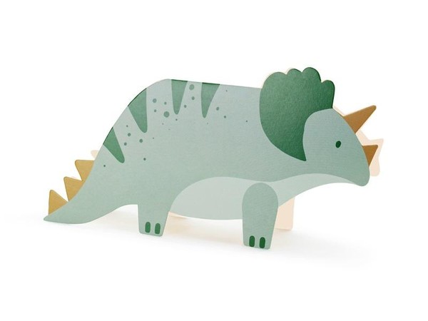 Zaproszenia Triceratops 6szt