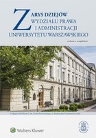Okładka:Zarys dziejów Wydziału Prawa i Administracji Uniwersytetu Warszawskiego 