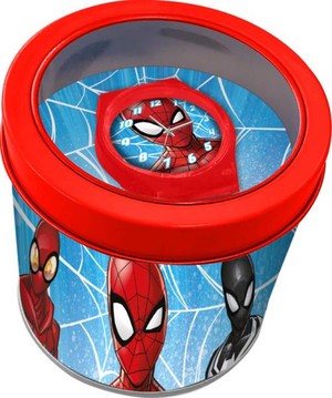 Zegarek analogowy w metalowym opakowaniu Spiderman