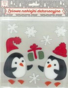 Żelowe najklejki dekoracyjne - BN pingwiny