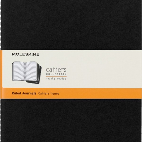 Zestaw 3 zeszytów moleskine cahier journals xl (19x25cm) w linie