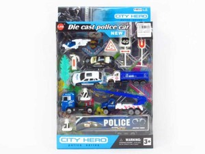 Zestaw aut metalowych Policja