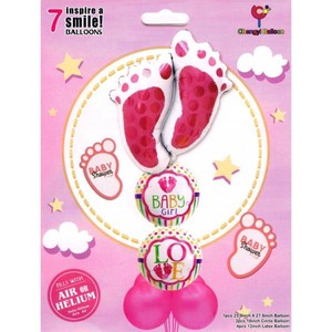 Zestaw balonów Baby Boy/Girl, 7 szt. 30-70 cm