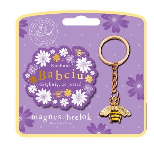 Zestaw magnes + brelok Bees - Babcia