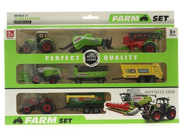 Zestaw traktorów i maszyn rolniczych