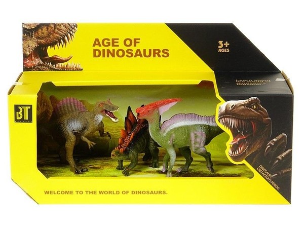 Zestaw trzech dinozaurów