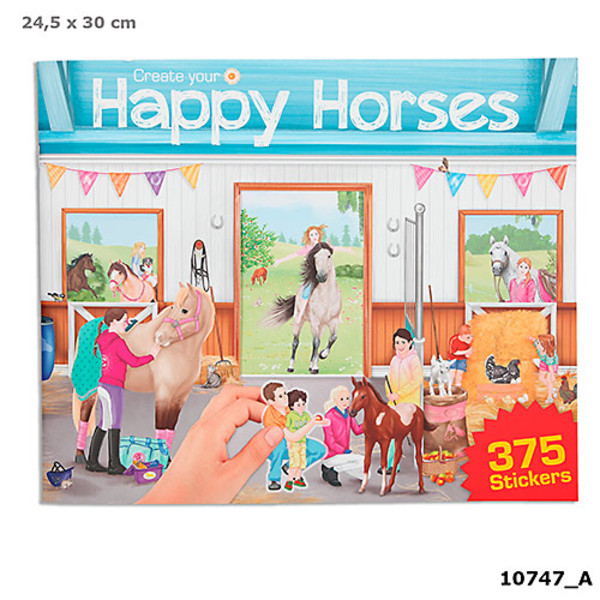 Zestaw z naklejkami koniki happy horses