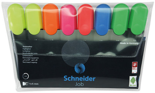 Zestaw zakreślaczy Schneider Job 1-5 mm 8 sztuk mix kolorów