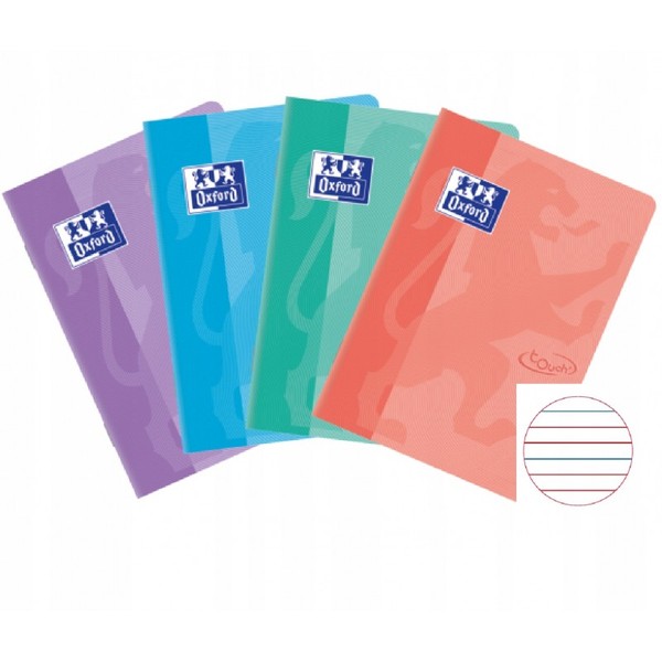 Zeszyt a5 16k podwójna linia kolorowa oxford touch pastel mix pakiet 10 sztuk