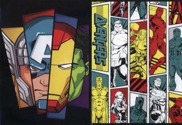 Zeszyt A5 w kratkę 54 kartki Avengers 10 sztuk mix