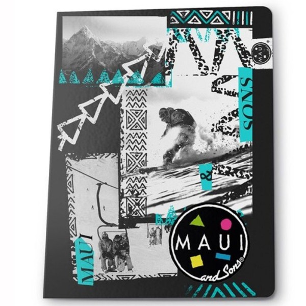 Zeszyt A5 w kratkę 60 kartek Maui and Sons zielono-czarny 5 sztuk