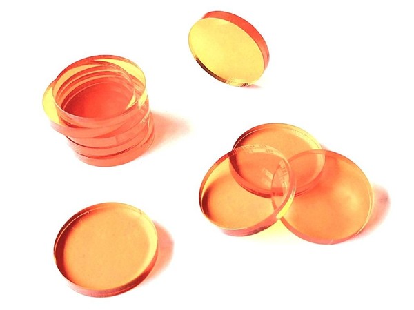 Znaczniki akrylowe - Pomarańczowe okrągłe (10)