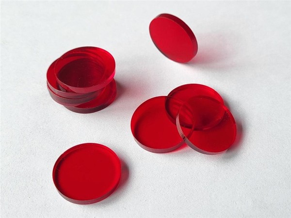 Znaczniki akrylowe - Ciemnoczerwone okrągłe (10)