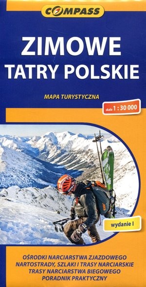 Zimowe Tatry Polskie Mapa turystyczna Skala 1:30 000