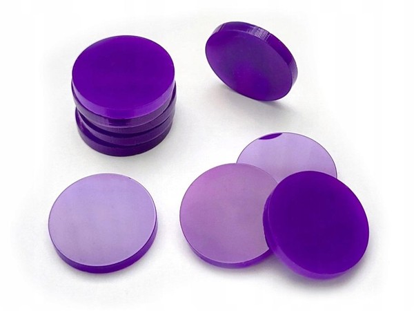 Znaczniki akryl fioletowe okrągłe