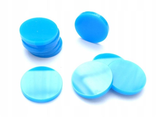 Znaczniki akryl niebieskie okrągłe
