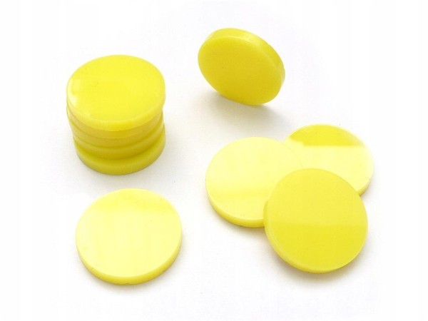 Znaczniki akryl żółte okrągłe