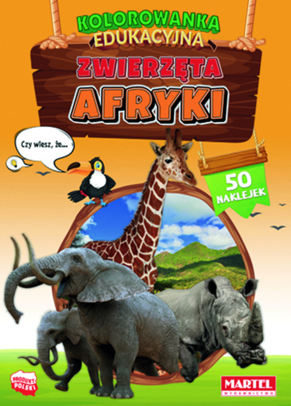 Zwierzęta Afryki Kolorowanka z naklejkami