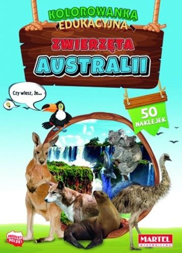 Zwierzęta Australii z naklejkami Kolorowanka edudukacyjna