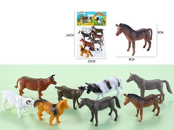 Figurki Zwierzęta gospodarskie 8 sztuk